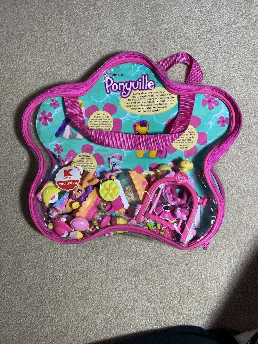 RARE My Little Pony G3 Welcome to Ponyville Carry Case Playset Kmart Exclusive